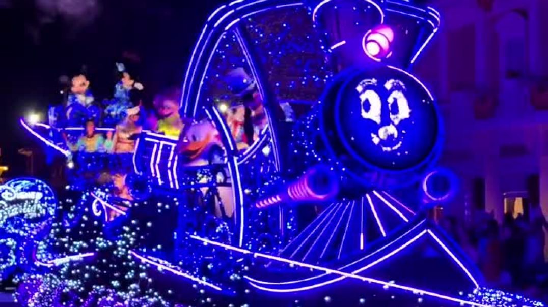 The Train Float during the New Disney World Starlight Parade at Magic Kingdom!